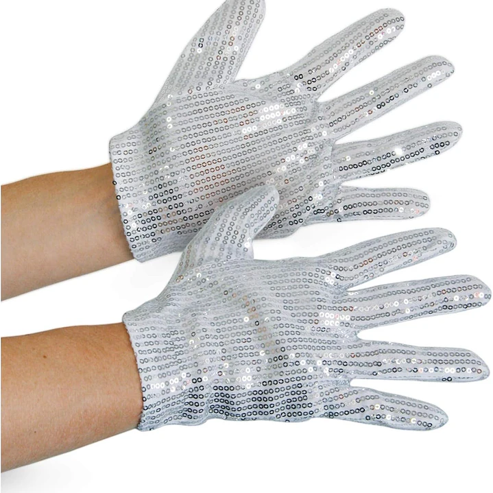 Par De Guantes Michael Jackson Con Lentejuelas Niños 1