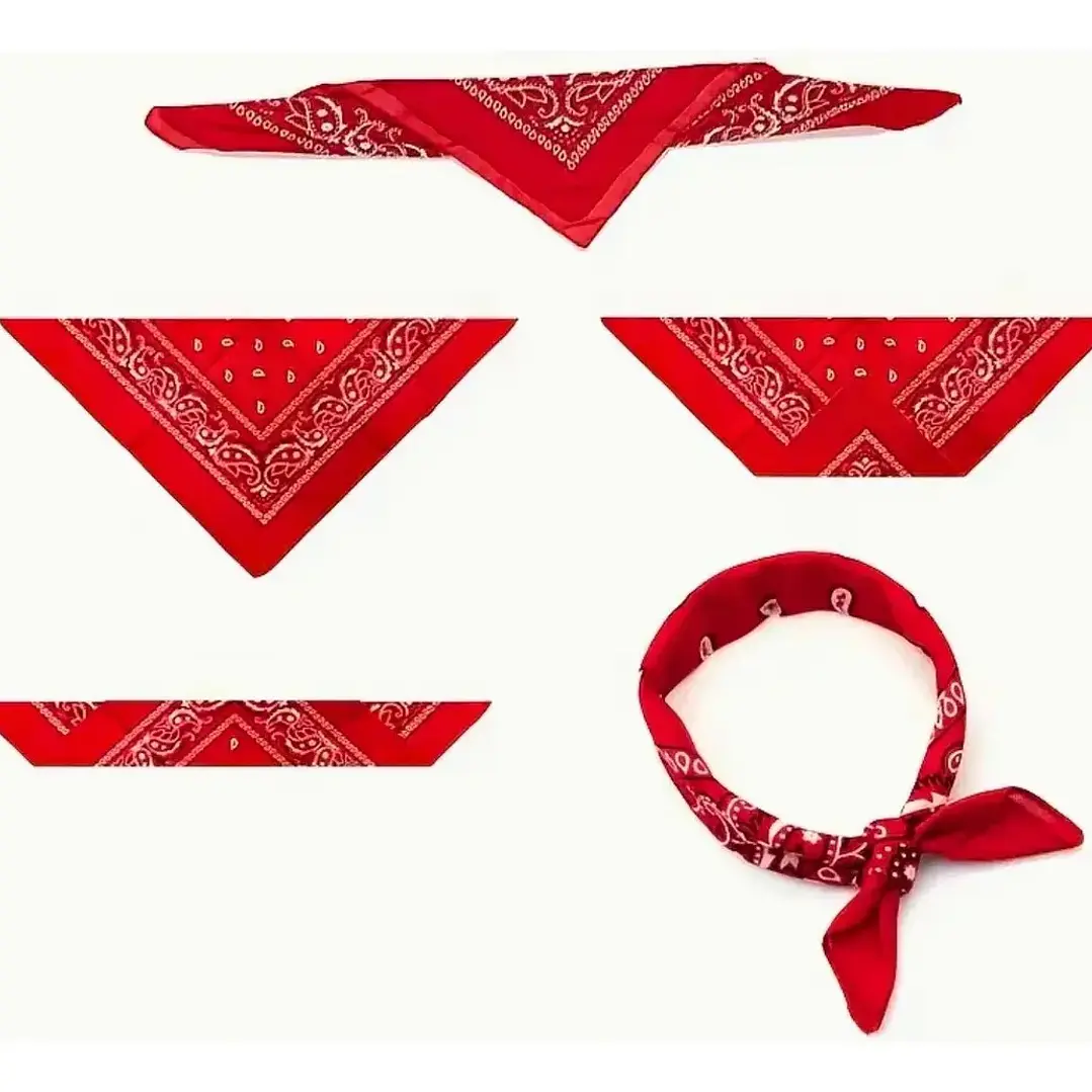 Pañuelo Bandana Algodón Rojo Decomusic 2