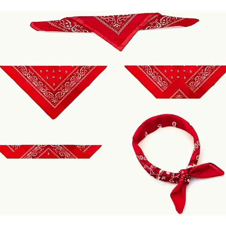 Pañuelo Bandana Algodón Rojo Decomusic 2