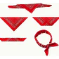 Pañuelo Bandana Algodón Rojo Decomusic - Miniatura 2