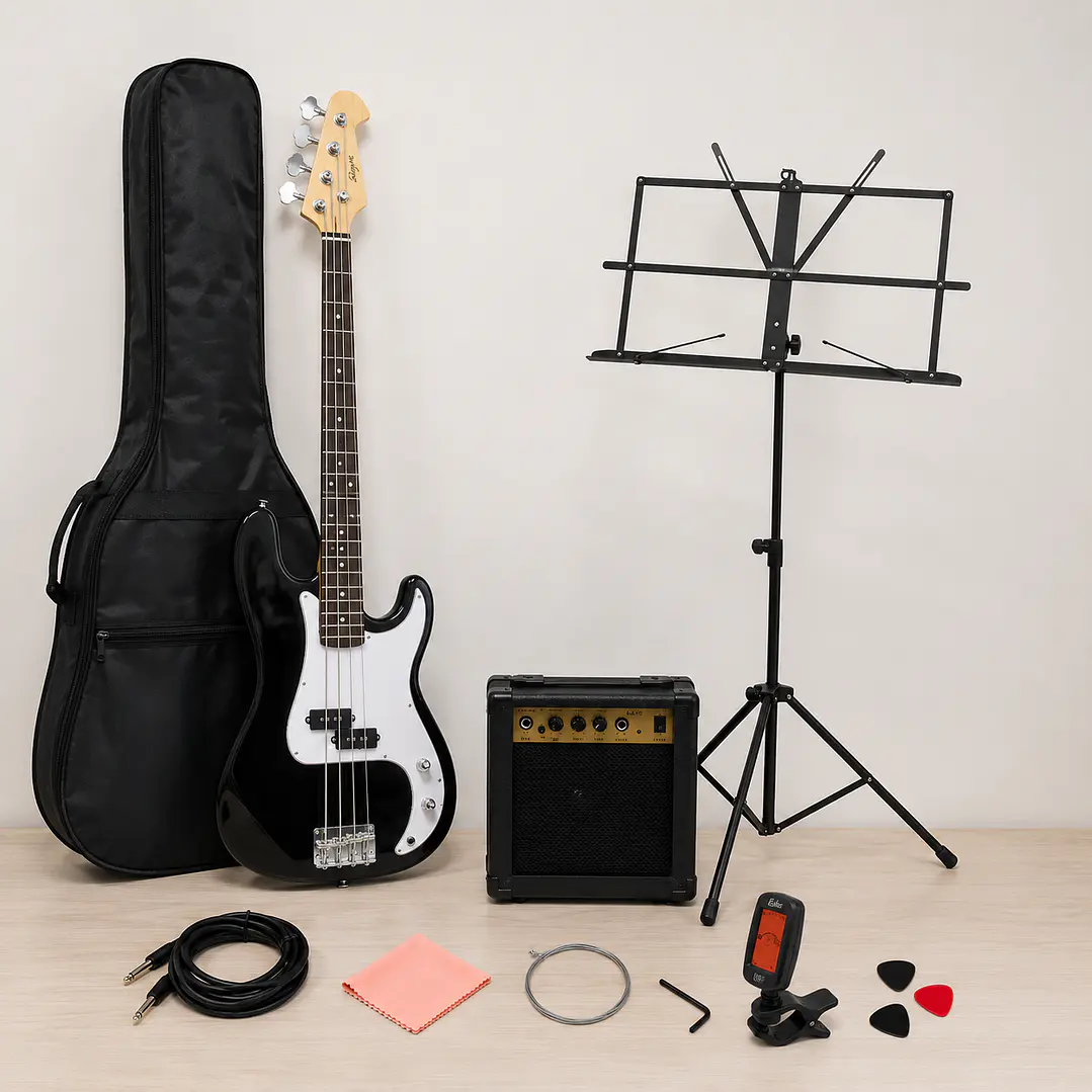 Pack Bajo Eléctrico Adulto + Amplificador y Accesorios 1