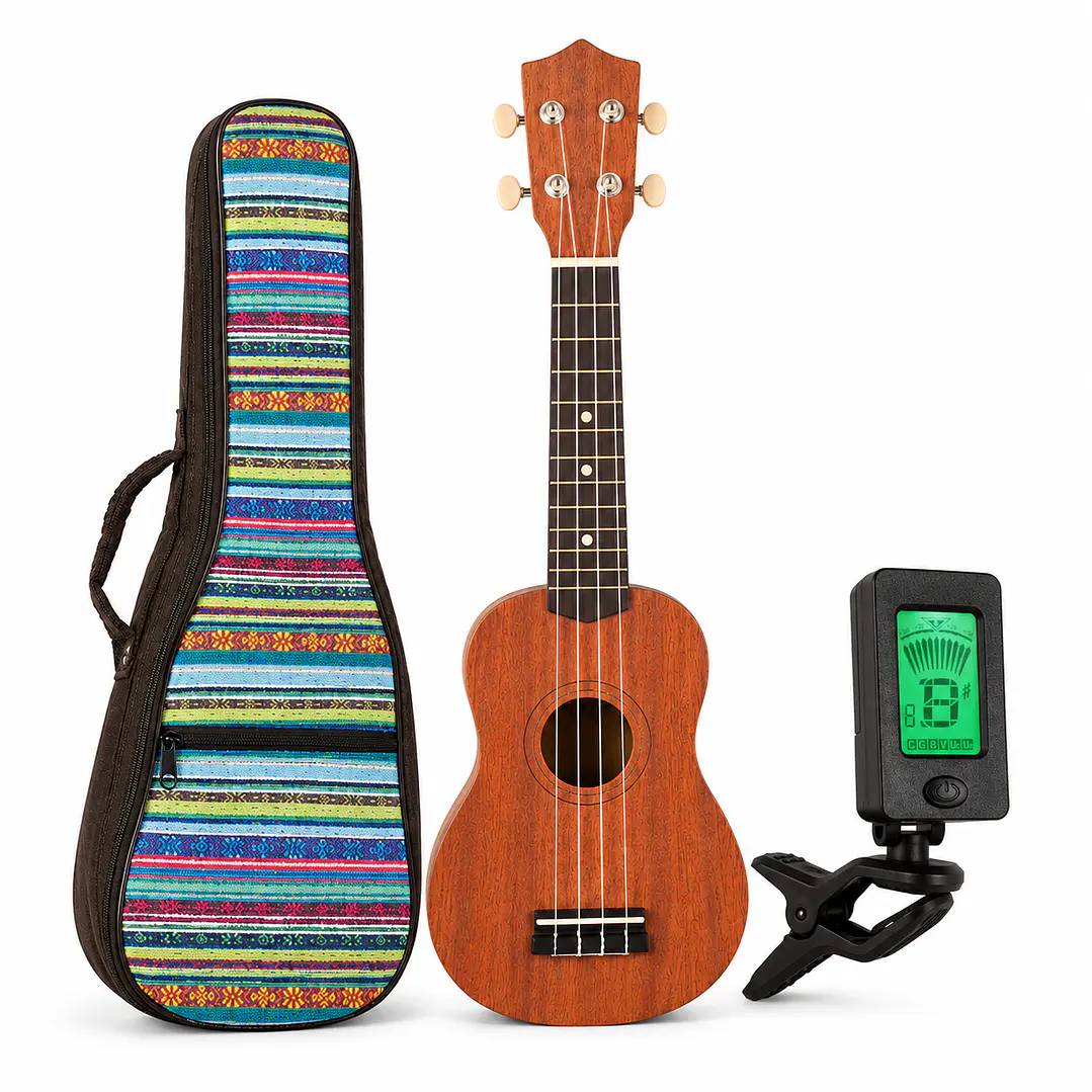 Ukelele Soprano + Funda + Afinador  1