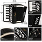 Acordeon 22 teclas 8 bajos Negro Para Adulto - Miniatura 2