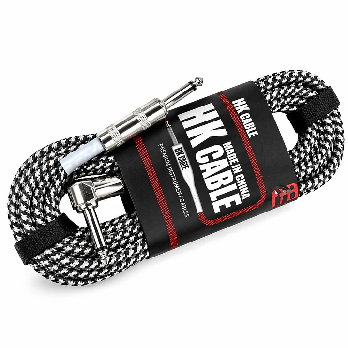 Cable de Instrumento HK Cable 5 Metros Trenzado Jack 6.35 mm Recto y Acodado 1