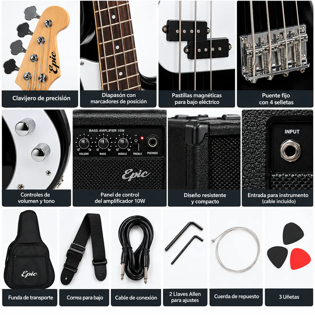 Pack Bajo Eléctrico Epic 6