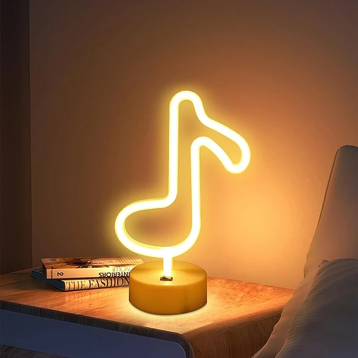 Letrero de neón con notas de música LED 1