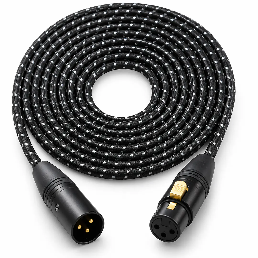Cable Micrófono XLR Macho Hembra 3m Trenzado Epic Canon 1