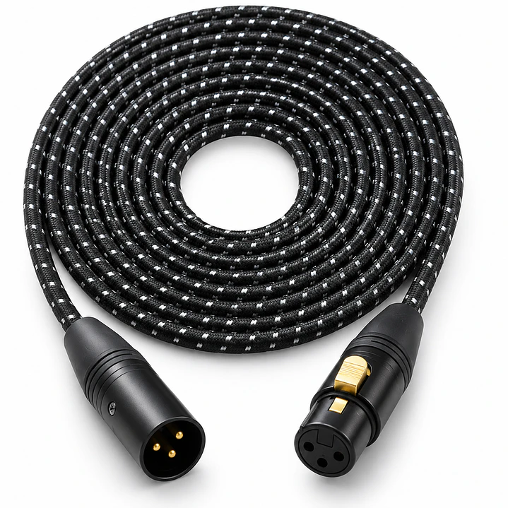 Cable Micrófono XLR Macho Hembra 3m Trenzado Epic Canon 1