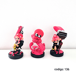Pack Amiibo Octoling Boy, Girl y Octopus Splatoon 2