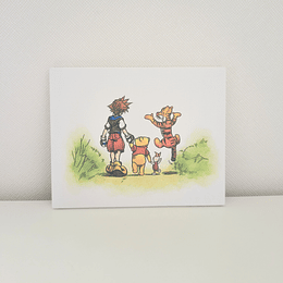 Cuadro Lienzo arte Kingdom Hearts 