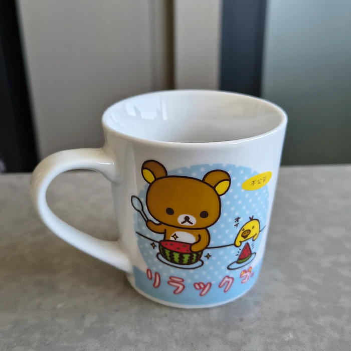 Taza Rilakkuma Diseño Veraniego de Sandía en Cerámica Kawaii 1