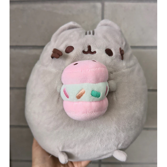 Peluche Pusheen con un helado sandwich 