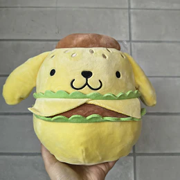 Peluche Pompompurin Squishmallow Hamburguesa Sanrio 20 cm 