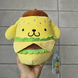 Peluche Pompompurin Squishmallow Hamburguesa Sanrio 17 cm