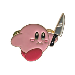Pin Kirby con cuchillo 