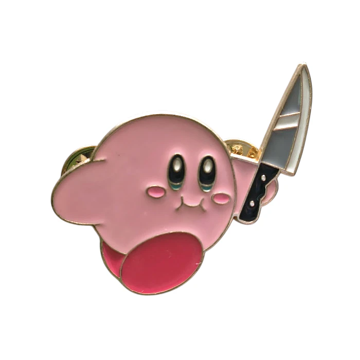Pin Kirby con cuchillo 