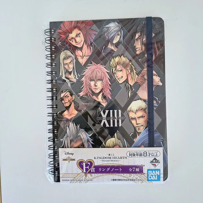 Libreta Organización XIII Kingdom Hearts Ichiban Kuji