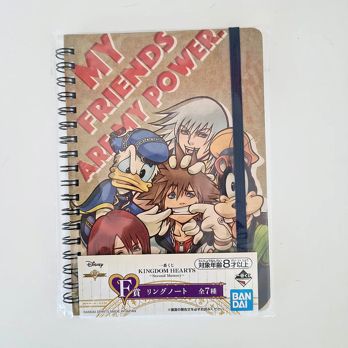 Libreta My Friends are my power Kingdom Hearts Ichiban Kuji