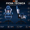 Silla Gamer Dowinx Blue Con Masajeador Lumbar