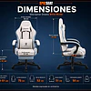 Silla Gamer Dowinx White Winter Con Masajeador Lumbar
