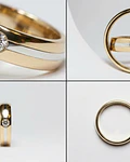 Alianzas en Oro 18k y Plata fina y Cristal Swarovski
