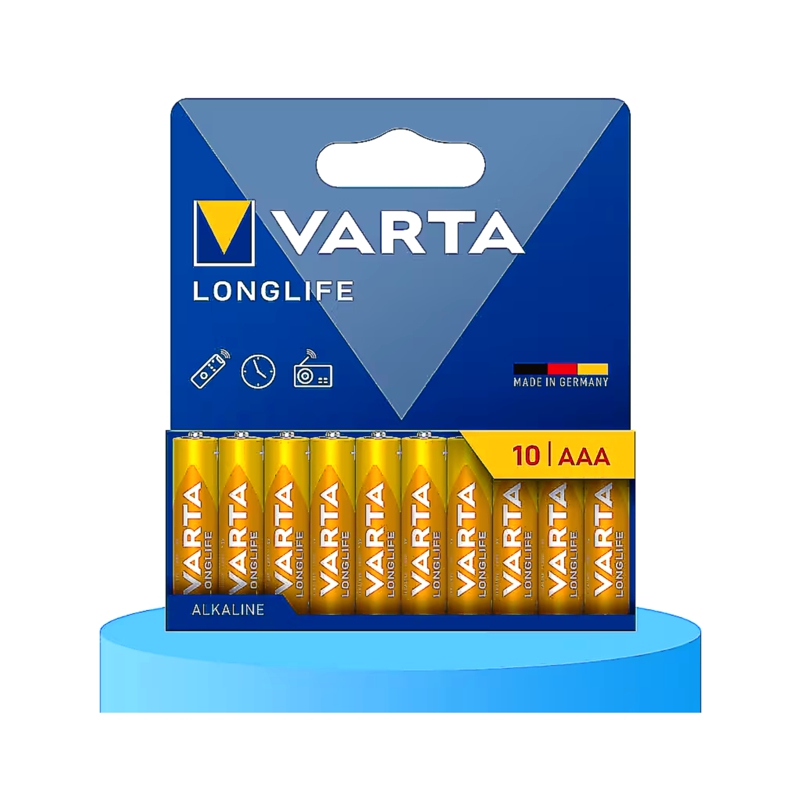 PILHAS ALCALINAS AAA VARTA LONGLIFE