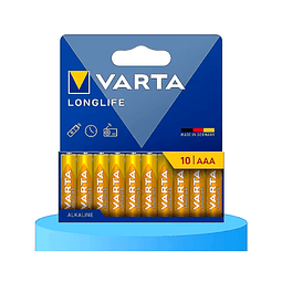 PILHAS ALCALINAS AAA VARTA LONGLIFE
