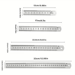 REGUAS EM AÇO - CONJUNTO DE 4