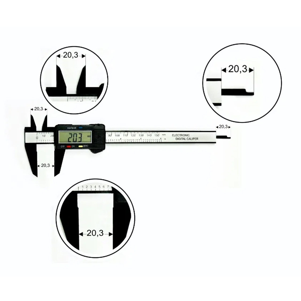 PAQUIMETRO DIGITAL DE 150 MM