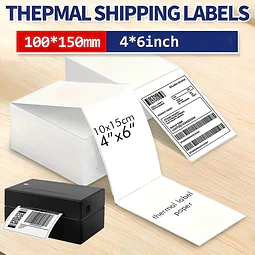 Papel Termico 4x6inch / 100x150mm para imoressão de etiquetas.