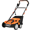 IronMax 13Amp Corded Scarifier 15" Electric Lawn Dethatcher w/50L Collection Bag Orange