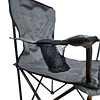Cadeira de Campismo e Praia Dobrável Almalux com Saco | Cadeira Cinzenta para Exterior com Porta-Copos | Leve, Resistente e Compacta (52X52X85 Cm)