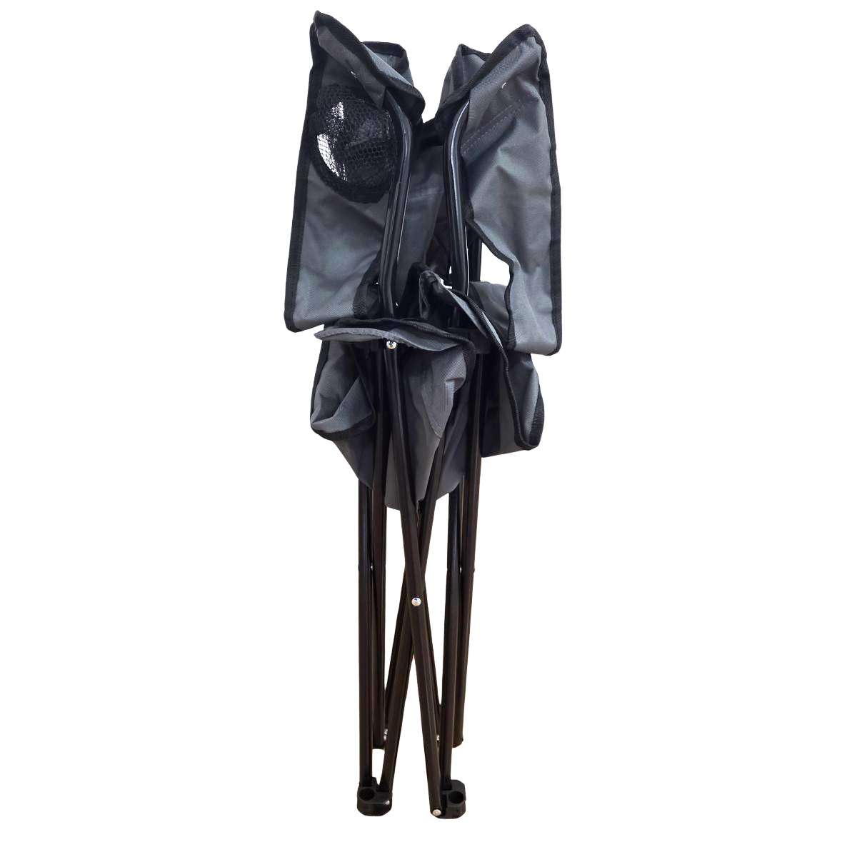 Cadeira de Campismo e Praia Dobrável Almalux com Saco | Cadeira Cinzenta para Exterior com Porta-Copos | Leve, Resistente e Compacta (52X52X85 Cm)