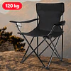 Kit com 2 Cadeiras de Acampamento Dobráveis com Encosto e Apoios de Braço para Atividades ao Ar Livre, Acampamento, Pesca e Piquenique, 50 x 50 x 80 cm, Duráveis e Compactas,PORTES GRÁTIS