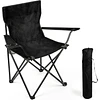 Kit com 2 Cadeiras de Acampamento Dobráveis com Encosto e Apoios de Braço para Atividades ao Ar Livre, Acampamento, Pesca e Piquenique, 50 x 50 x 80 cm, Duráveis e Compactas,PORTES GRÁTIS