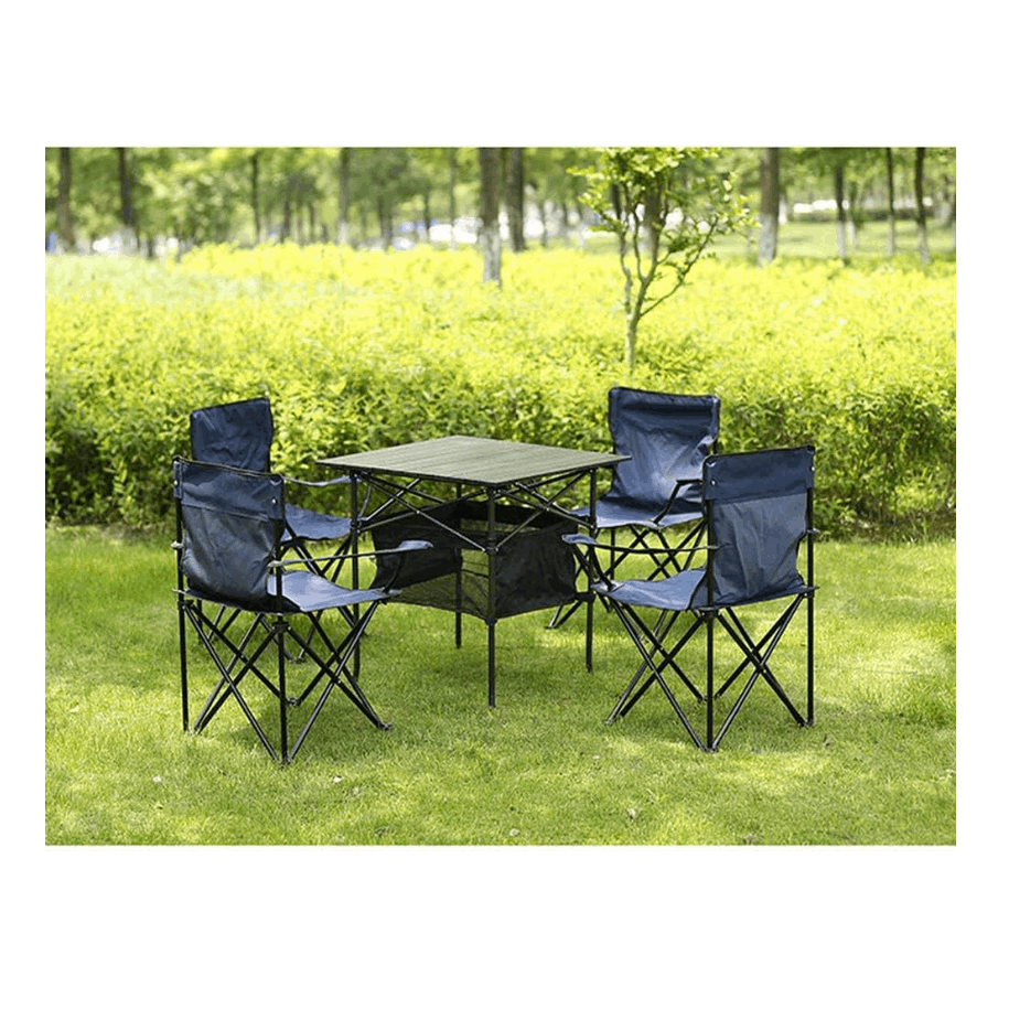 Cadeira de Campismo e Praia Portátil e Leve, Confortável para Pesca, Piquenique, Caminhadas e Campismo, com Apoios de Braço, Bolso Lateral para Bebidas e Acessórios, Fácil de Trans...