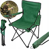 Cadeira de Campismo e Praia Portátil e Leve, Confortável para Pesca, Piquenique, Caminhadas e Campismo, com Apoios de Braço, Bolso Lateral para Bebidas e Acessórios, Fácil de Trans...