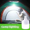 Pacote com 4 Luzes LED Portáteis Recarregáveis, Alimentadas por Bateria, para Uso Interno e Externo, Lâmpadas para Camping, Pesca, etc.