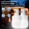 Pacote com 4 Luzes LED Portáteis Recarregáveis, Alimentadas por Bateria, para Uso Interno e Externo, Lâmpadas para Camping, Pesca, etc.