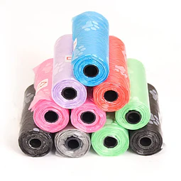 30-50 Rolos saco de dejetos de cão,  15 sacos/rolo recarga, saco de lixo. PORTES GRÁTIS