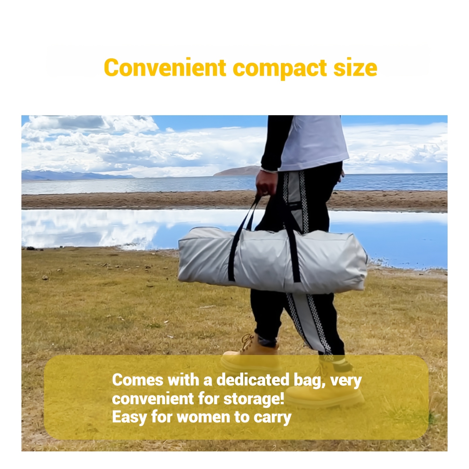 Tenda Padrão PAKICETUS de 3 Segundos com Hastes de Fibra de Vidro e Tecido Oxford de Alta Qualidade - Montagem Instantânea Automática, Tenda de Campismo Leve para Todas  as  Estações.   PORTES GRÁTIS