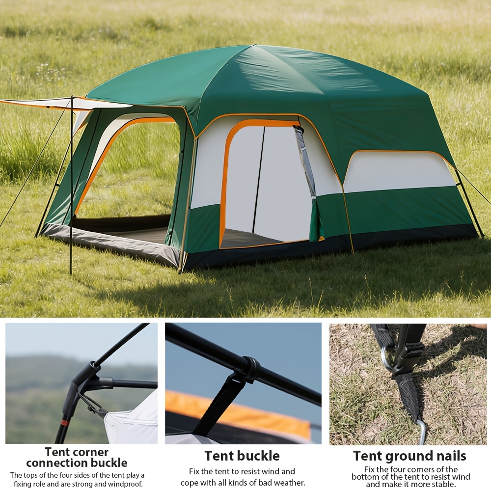 Tenda Grande de 310X210X180Cm para 2-4 Pessoas, Proteção Solar, Quarto Individual e Sala de Estar Individual, Tenda Portátil para Exterior, Adequada para Campismo. PORTES GRÁTIS.