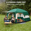 Tenda Grande de 310X210X180Cm para 2-4 Pessoas, Proteção Solar, Quarto Individual e Sala de Estar Individual, Tenda Portátil para Exterior, Adequada para Campismo. PORTES GRÁTIS.