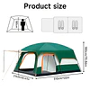 Tenda Grande de 310X210X180Cm para 2-4 Pessoas, Proteção Solar, Quarto Individual e Sala de Estar Individual, Tenda Portátil para Exterior, Adequada para Campismo. PORTES GRÁTIS.