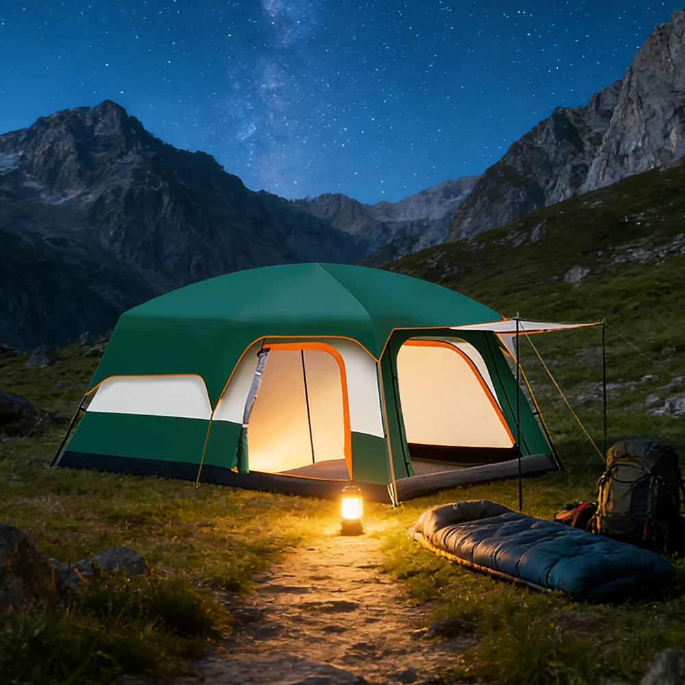 Tenda Grande de 310X210X180Cm para 2-4 Pessoas, Proteção Solar, Quarto Individual e Sala de Estar Individual, Tenda Portátil para Exterior, Adequada para Campismo. PORTES GRÁTIS.