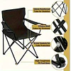 Conjunto de 4 Cadeiras Dobráveis de Exterior de Luxo.- Cadeiras de Campismo e Jardim. Dobráveis Duráveis e Leves. Equipadas com Apoios de Braço com Porta Copos.      PORTES GRÁTIS