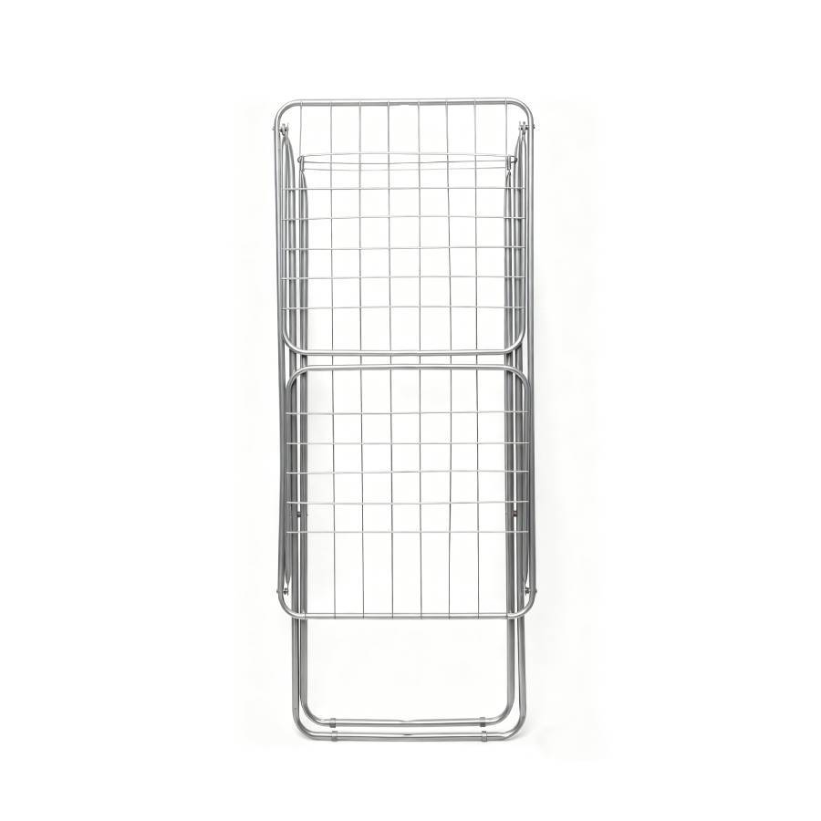 Estendal de Metal Dobrável, Espaço de Secagem de 20 Metros, Estendal de Roupa, Pés Antiderrapantes (Prata, 52 x 102 cm) - PORTES GRÁTIS.