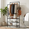 Cabide e Calçadeira Integrados, com Ganchos, Ideal para Armários Abertos e Roupeiros, Cabide Multifuncional, Organizador de Roupa e Calçado. - PORTES GRÁTIS