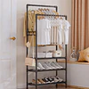 Cabide e Calçadeira Integrados, com Ganchos, Ideal para Armários Abertos e Roupeiros, Cabide Multifuncional, Organizador de Roupa e Calçado. - PORTES GRÁTIS
