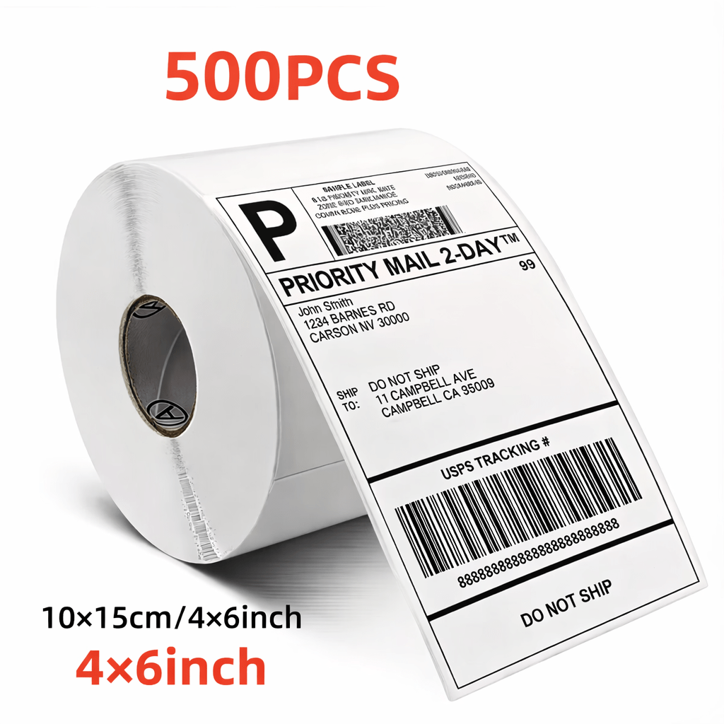 Etiquetas Adesivas 100x150 mm - 500 pcs - Perfuradas